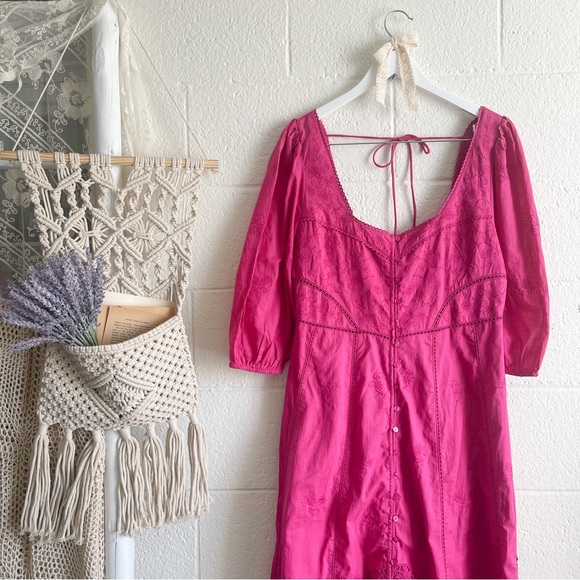 NWT Free People Lisa Lace Midi Dress - Picture 4 of 13